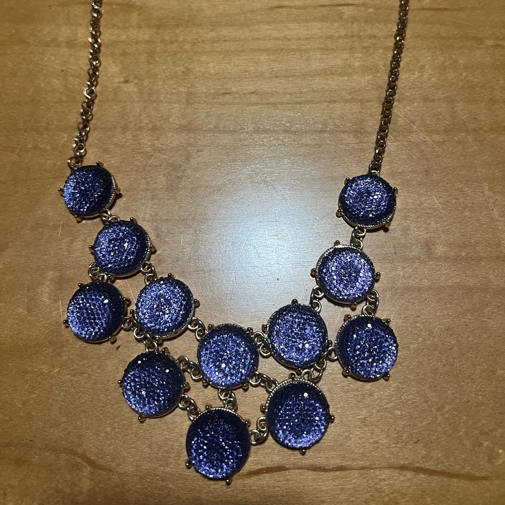 NEW CHARMING CHARLIE BRAND 24” GOLD-PLATED NECKLACE W DARK PURPLE ACCENTS CTM1